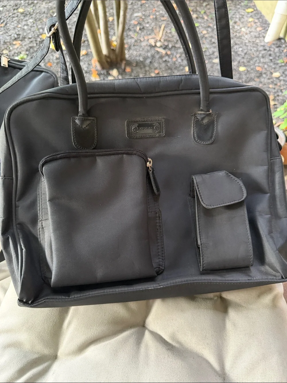 Phenix Black Men's Laptop Bag with Front Organizer Pockets